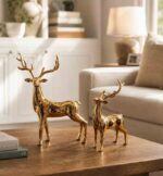 Standing Reindeer Pair Sculpture - Image 2